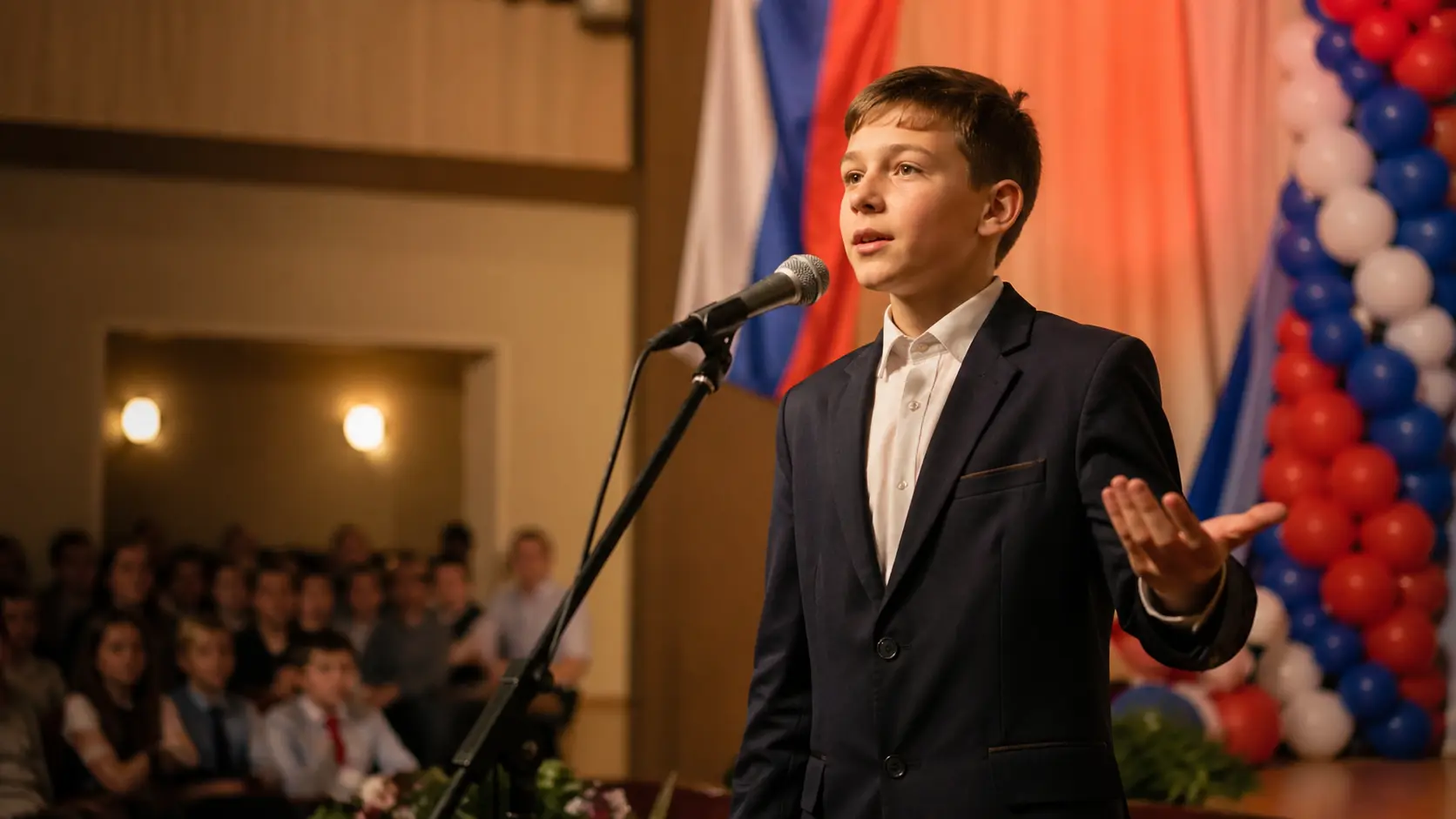 юные участники читают стихи