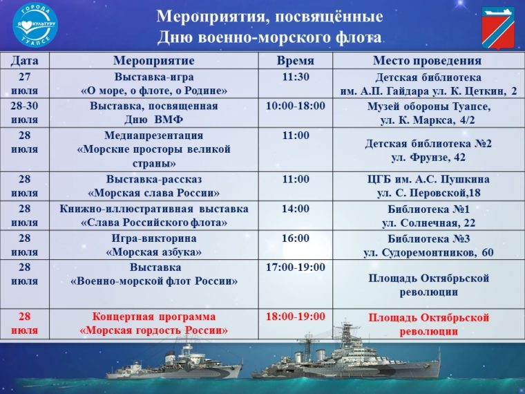 День вмф в доу план мероприятий